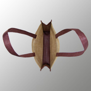 Bolsas de yute plegables ecológicas con asas largas de yute con impresión personalizada con logotipo o ilustraciones Bolsas de promoción de transporte de yute - Product Image 3
