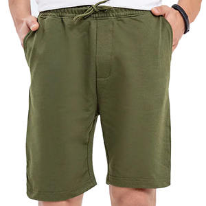 Pantalones cortos de verano de alta calidad para hombre, algodón transpirable, cintura media, cierre de cordón con bolsillos, decoración, patrón sólido - Product Image 4