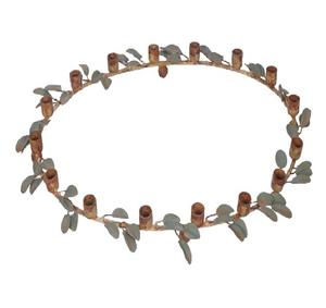 Portavelas de hierro con diseño de flores y hojas de forma redonda, soporte decorativo hecho a mano para velas de Navidad y festivales - Product Image 6