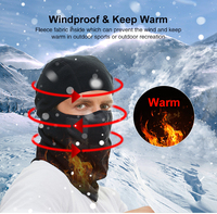 Masque de ski respirant imperméable fin avec logo personnalisé, protection solaire pour le visage et le cou, en peluche, pour le vélo, unisexe