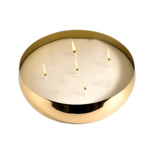 Curve Design Gold Shiny Urli Bowl <b>Candle</b> in <b>Bulk</b> Price - Product Image 1