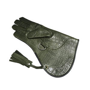 Guantes de cetrería de entrenamiento profesional 100% cuero de piel de vaca con águila bordada personalizada para caza y actividades al aire libre - Product Image 6