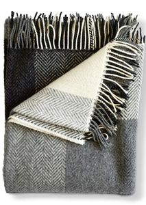 Quality Luxury Soft Warm Striped Herringbone <b>Wool</b> Blanket Double Bed Winter Cover Home Plaid Vintage Cozy <b>Brown</b> Charcoal Woven - Product Image 6