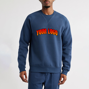 เสื้อสเวตเตอร์แบบสวมหัวคอลูกเรือเสื้อสเวตเตอร์แบบว่างเปล่าเสื้อฮิปฮอปปักโลโก้ได้ตามต้องการทำจากผ้าฝ้าย100% - Product Image 6