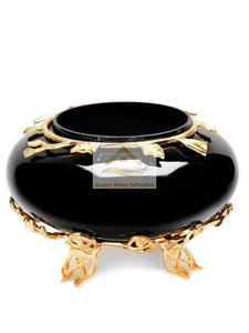 ชามโลหะดีไซน์ลายดอกไม้สไตล์วินเทจสีทองเครื่องใช้บนโต๊ะชามมะพร้าวอุปกรณ์สำหรับให้อาหารแมวอุปกรณ์ขัดมัน - Product Image 4