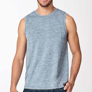 Débardeur de sport décontracté pour hommes avec logo personnalisé débardeur de sport en maille à séchage rapide décoration d'insigne respirant pour la course à pied au basket - Product Image 4