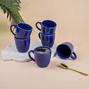 Tasse à thé en céramique bleu foncé écologique, vente en gros, 200 ml, tasse à thé bleue, tasses à thé et à café, idéale pour un usage quotidien, cadeau, tasse à thé/café - Product Image 4