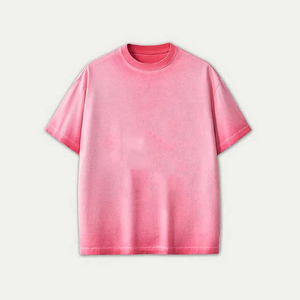 เสื้อยืดคอกลมสำหรับผู้ชายทรงโอเวอร์ไซส์ผ้าคอตตอนสไตล์สตรีทแขนสั้น100% ผ้าเจอร์ซีย์คุณภาพสูงผ้าเจอร์ซี่ - Product Image 1