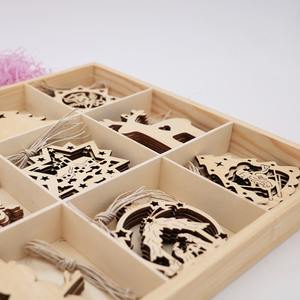 เครื่องประดับต้นคริสต์มาสทำด้วยมือทำจากไม้ตกแต่งเกล็ดหิมะพร้อมเชือกป่านและลูกปัดไม้สำหรับตกแต่งปาร์ตี้วันหยุด - Product Image 5