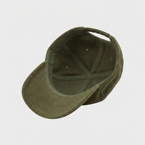 Casquette de baseball vintage en velours côtelé vert olive brodé, unisexe, ajustable, avec motif lettre sur le panneau avant, décontractée, toutes saisons - Product Image 5