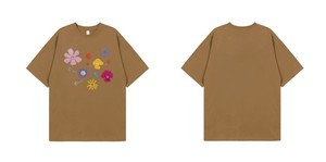 T-shirt unisexe personnalisé à imprimé floral 100% coton, tee-shirt surdimensionné, streetwear décontracté, chemise graphique pour hommes et femmes, vente en gros OEM - Product Image 4