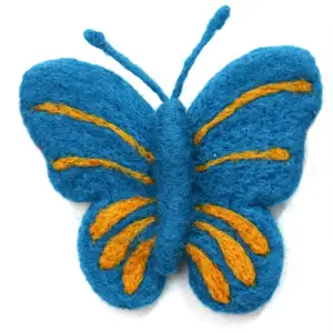 Top selling new product Christmas holiday 150 cm colorful eco-friendly handmade 100% sheep wool felt Colorful Butterfly garland