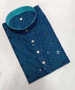 Árabe indio Punjabi Kurtassalwarkurta diseño para hombres Boda Verde último estilo AchkanBandhgalaSherwani tela - Product Image 6