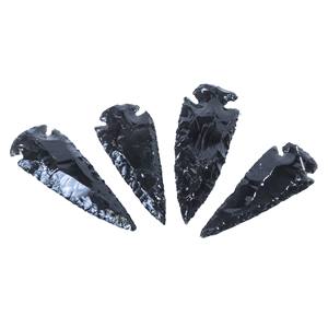 Agate noire naturelle haute pointe de flèche pierre naturelle pierre précieuse Agate de guérison pointes de flèche en cristal grossiste de pointe de flèche de guérison - Product Image 3