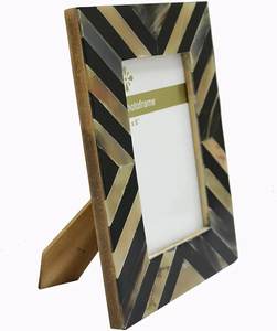 Marco de imagen de cuerno hecho a mano marrón y negro, decoración de mesa elegante para el hogar o la oficina, regalo para exhibición de fotos - Product Image 4
