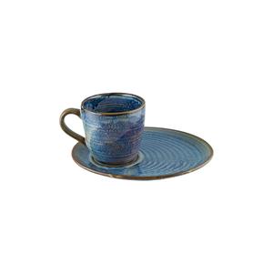 <b>Set</b> of 3 20x17 cm Porcelain Serving Plates Sapphire <b>Tea</b> <b>Cups</b> & Saucers for Coffee - Product Image 1