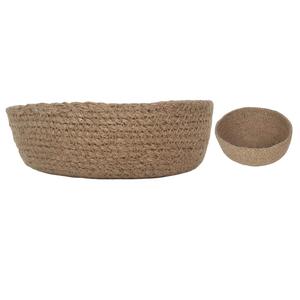 Cesta de almacenamiento de yute Acabado de yute marrón Solución de organización del hogar elegante y práctica Cesta de almacenamiento de yute - Product Image 1