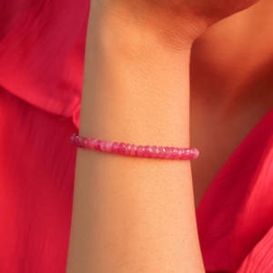 Red Rose Ruby <b>Beaded</b> <b>Bracelet</b> in the Biggest Whole Sale Vintage Ruby <b>Bracelet</b> Minimalist <b>Bracelet</b> for Women - Product Image 2