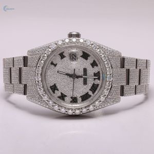 Montre en diamant Moissanite entièrement glacée Montre-bracelet de style Hip Hop pour hommes - Product Image 5