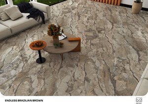 แผ่นกระเบื้องพอร์ซเลนขนาด 600x1200 มม. ลายหินอ่อนแบบบุ๊คมแมทช์ ผิวขัดเงา เหมาะสำหรับโรงแรม วิลล่า และการตกแต่งภายในระดับไฮเอนด์ - Product Image 4