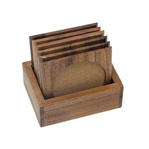 Posavasos de té para el hogar con soporte, protección ambiental creativa, juego de posavasos de bambú ecológico Original, alto en Star Crafts India - Product Image 4