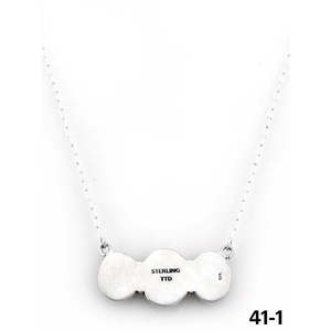 Mode artisanale du sud-ouest superposée # Collier en argent sterling et turquoise (8 pièces) - Product Image 4