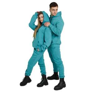 Conjunto de chándal Unisex esencial de invierno con Sudadera con capucha de lana cálida y pantalones de Jogger perfectos para ropa de calle y ropa informal diaria - Product Image 4