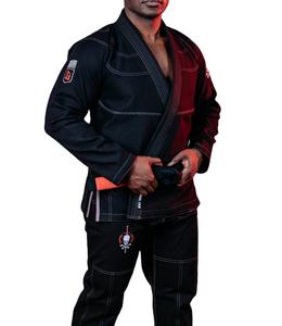 Chaqueta de tejido de perlas de algodón 100% teñida lisa de alta demanda, pantalones Rip Stop, uniformes de Jiu Jitsu bordados directos a la mejor venta - Product Image 1