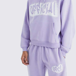 Nouveau sweat à capuche et pantalon de survêtement zippés personnalisés avec patch de détresse et lavage à l'acide ensemble survêtement évasé pour hommes et femmes - Product Image 6