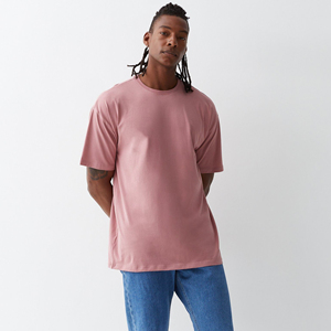 2025เสื้อยืดผู้ชายทรงหลวมเข้ารูปผ้าฝ้ายสำหรับผู้ชายพร้อมโลโก้ของคุณเอง - Product Image 1