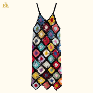 Precio de fábrica, suéter de ganchillo para mujer, ahuecado a mano, prendas de punto de ganchillo, Vestido de punto para mujer - Product Image 1