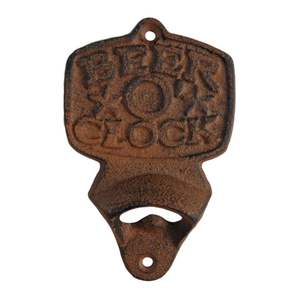 Ouvre-porte en métal mural fonctionnel avec un design antique élégant pour une utilisation efficace dans les patios de cuisines ou les grottes d'homme - Product Image 1