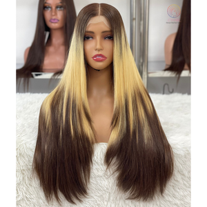 สั่งซื้อตอนนี้วิกผมมนุษย์แบบปีกตรงสองชั้นสีอ่อนวิกผมเวียดนามดิบธุรกิจ cyhair - Product Image 2