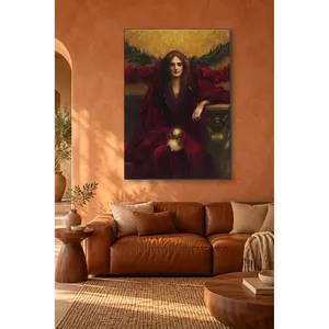 Fida Dagnan Bouveret Chiméra en cape rouge, impression sur toile - Product Image 2