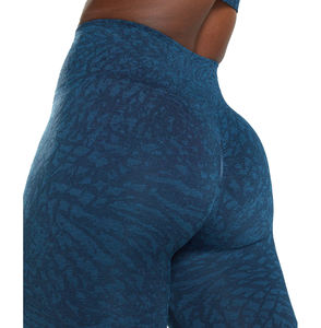 Leggings pour femmes à taille haute avec cordon de serrage, écologiques, à séchage rapide, ensemble de vêtements de sport, de yoga et de fitness, en élasthanne et polyester, OEM - Product Image 4