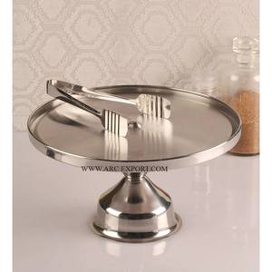 Trabajo martillado, nueva colección de moda, soporte de exhibición de pastel de mesa, la mejor calidad, tamaño grande, 2 niveles, soporte clásico para pastel de mesa de boda - Product Image 4