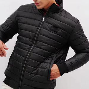 เสื้อแจ็คเก็ตกันลมระบายอากาศได้ดีปกตั้งสำหรับผู้ชายเสื้อโค้ทฟองขนาด XS เคลือบย้อมสีเรียบ - Product Image 3