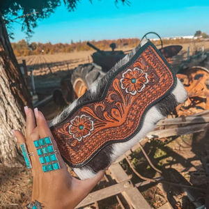 Ensemble de portefeuilles à rabat pour femme en cuir véritable de style vintage, avec fermeture éclair, fonction RFID, doublure en coton, toutes saisons - Product Image 4