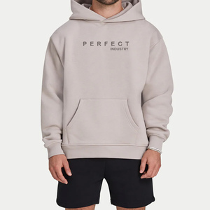 Industrie parfaite 100% sweats à capuche en coton vierge épais polaire poids lourd sweats à capuche surdimensionnés impression personnalisée Logo sweats à capuche et sweat-shirts - Product Image 2