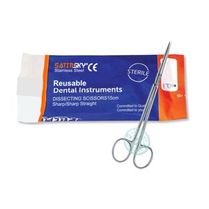 กรรไกรผ่าตัดแบบตรง ขนาด 5 ซม. ยี่ห้อ Sharp/Sharp ผลิตจากสแตนเลส เหมาะสำหรับงานผ่าตัดและทันตกรรม - Product Image 1