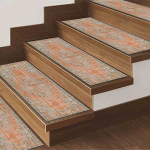 Tapis ethnique imprimé à motifs médaillon, grand tapis d'escalier moderne aux couleurs douces, Gobelin - Product Image 1