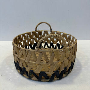 Cesta de Almacenamiento Redonda de Jacinto de Agua de Lujo - Ecológica, Multifuncional y Multiusos - Product Image 4