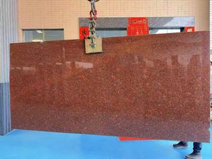 Dalles de granit rouge d'Inde de l'usine de Yunfu, finition polie haute brillance, pour panneaux muraux, sols, cadres de portes et design de marches - Product Image 3