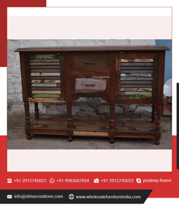 Armoire contemporaine en bois massif pour meubles de maison Stockage durable Artisanat artisanal pour salon Style ferme - Product Image 6