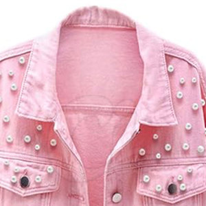 Chaqueta vaquera transpirable de material duradero para mujer, chaqueta vaquera de algodón 100% de alta calidad para mujer - Product Image 3