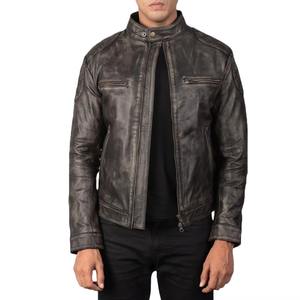 Chaqueta de Cuero de Cordero Genuino de Alta Calidad, Estilo Bomber, con Capucha, Transpirable, Resistente al Viento, Estilo Clásico de Motociclista, Ropa Exterior para Hombre - Product Image 3