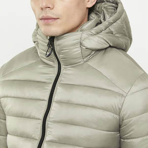 Nouvelle arrivée de fabrication d'usine OEM veste bouffante pour hommes Bomber en toile personnalisée High Street manches longues Options de gros - Product Image 5