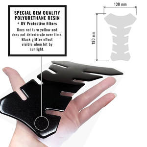 Adesivo Protettivo per Serbatoio con Logo 3D Racing APRILIA NERO, Accessorio Premium per Moto, Modello 8016408180918 - Product Image 2