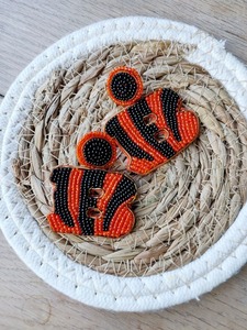 Parche de letras con cuentas hecho a mano, parche de número personalizado, parche de cuentas bordadas a rayas de tigre, bolsa de ropa, accesorios de decoración - Product Image 3