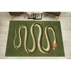 Tapis à motif serpent vert : Tapis d'appoint antidérapant, Tapis en chenille - Product Image 2
